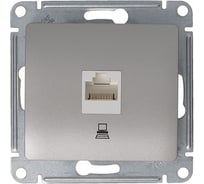 1-местный механизм компьютерной розетки Systeme Electric Glossa RJ45 категории 5е платина GSL001281K