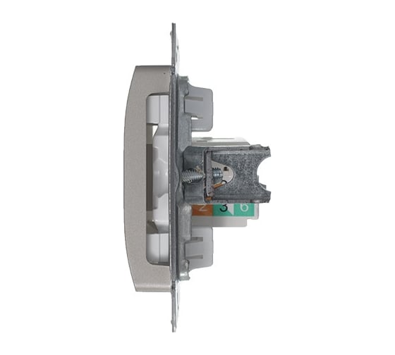 1-местный механизм компьютерной розетки Systeme Electric Glossa RJ45 категории 5е платина GSL001281K