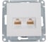 2-местный механизм компьютерной розетки Systeme Electric RJ45 AtlasDesign CAT.5e жемчужный ATN000485 1