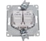 2-местный механизм розетки компьютерной Systeme Electric AtlasDesign RJ45 + RJ45 категории 5e бежевый ATN000285 3