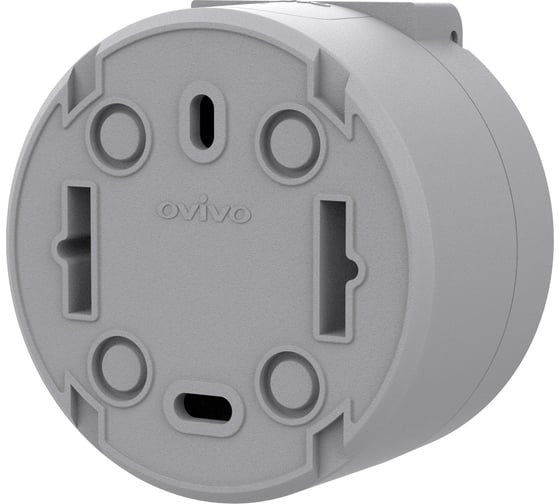 Розетка OVIVO 1 пост X-One с заземлением с крышкой серый 406-240000-249