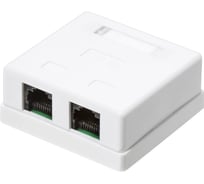 Компьютерная розетка Retic TWIST на 2 порта RJ-45 8p8c, cat. 5e, на плате 10 шт J-8P8C-C5E-2P-TWCS/10