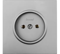 Розетка Lezard ZIMA без заземления, ПБТ, серый матовый, безвинтовой зажим/клемма 704-7488-121BQC