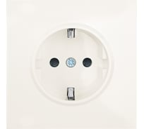 Розетка Lezard ZIMA с защитой от детей, ПБТ, слоновая кость, безвинтовой зажим/клемма 704-9088-124BQC