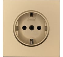 Розетка Lezard ZIMA с защитой от детей, ПБТ, золото, безвинтовой зажим/клемма 704-3688-124BQC