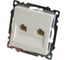 Механизм розетки компьютерной 2-местной STEKKER RJ-45, GLS00-7109-01, серия Катрин, белый, 50003 3