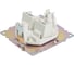 Механизм розетки компьютерной 2-местной STEKKER RJ-45, GLS00-7109-01, серия Катрин, белый, 50003 9