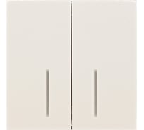 Выключатель Lezard ZIMA 2-ой с подсветкой слоновая кость безвинтовой зажим/клемма 704-9088-112QC