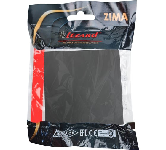 Выключатель Lezard ZIMA черный бархат безвинтовой зажим/клемма 704-4288-100QC
