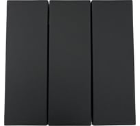 Выключатель Lezard ZIMA тройной черный бархат безвинтовой зажим/клемма 704-4288-109QC