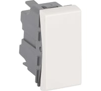 Выключатель модульный одноклавишный Рувинил 45x22,5мм, белый, 20 шт АДЛ 13-912