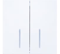 Выключатель Lezard ZIMA 2-ой с подсветкой белый безвинтовой зажим/клемма 704-0288-112QC