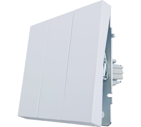 Выключатель Lezard ZIMA тройной белый безвинтовой зажим/клемма 704-0288-109QC
