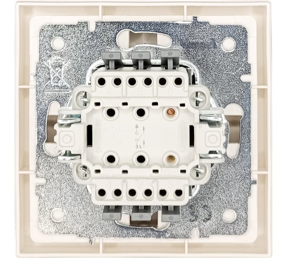 Выключатель Lezard ZIMA слоновая кость безвинтовой зажим/клемма 704-9088-100QC