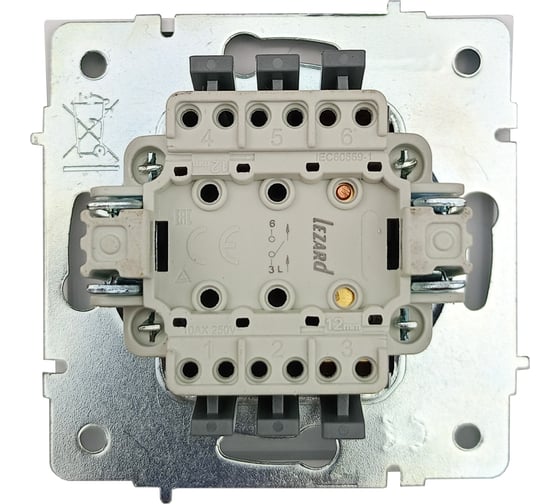 Выключатель Lezard ZIMA белый безвинтовой зажим/клемма 704-0288-100QC