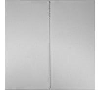 Выключатель Lezard ZIMA 2-ой серый матовый безвинтовой зажим/клемма 704-7488-101QC