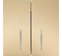 Выключатель Lezard ZIMA 2-ой с подсветкой золото безвинтовой зажим/клемма 704-3688-112QC