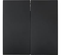 Выключатель Lezard ZIMA 2-ой черный бархат безвинтовой зажим/клемма 704-4288-101QC