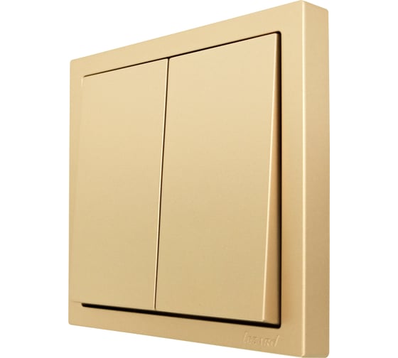 Выключатель Lezard ZIMA 2-ой золото безвинтовой зажим/клемма 704-3688-101QC