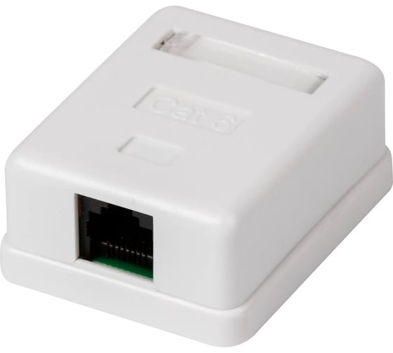 Компьютерная розетка Retic на 1 порт RJ-45, 8p8c, cat. 6, на плате 100 шт J-8P8C-C6-1P-TWCS/100