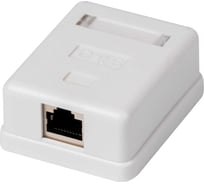 Экранированная компьютерная розетка Retic на 1 порт RJ-45, 8p8c, cat. 6, на плате 10 шт J-8P8C-C6-SH-1P-TWCS/10