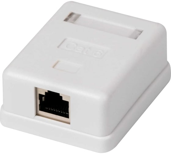Экранированная компьютерная розетка Retic на 1 порт RJ-45, 8p8c, cat. 6, на плате 10 шт J-8P8C-C6-SH-1P-TWCS/10