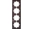 Рамка Lezard ZIMA 4-ая горизонтальная б/вст шоколад 704-7300-149 3