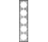 Рамка Lezard ZIMA 5-ая горизонтальная б/вст серый матовый 704-7400-150 3