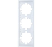 Рамка Lezard ZIMA 3-ая горизонтальная б/вст белая 704-0200-148