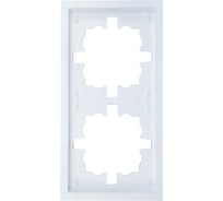 Рамка Lezard ZIMA 2-ая горизонтальная б/вст белая 704-0200-147