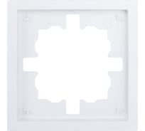 Рамка Lezard ZIMA 1-ая горизонтальная б/вст белая 704-0200-146