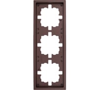 Рамка Lezard ZIMA 3-ая горизонтальная б/вст шоколад 704-7300-148