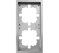 Рамка Lezard ZIMA 2-ая горизонтальная б/вст серый матовый 704-7400-147