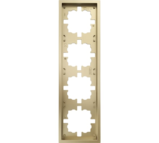 Рамка Lezard ZIMA 4-ая горизонтальная б/вст золото 704-3600-149 1