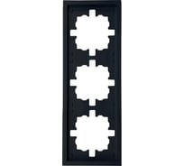 Рамка Lezard ZIMA 3-ая горизонтальная б/вст черный бархат 704-4200-148