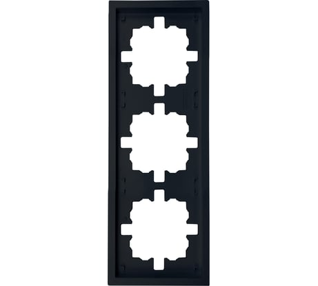 Рамка Lezard ZIMA 3-ая горизонтальная б/вст черный бархат 704-4200-148