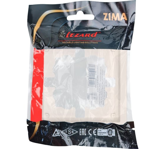 Рамка Lezard ZIMA 1-ая горизонтальная б/вст слоновая кость 704-9000-146