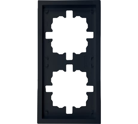 Рамка Lezard ZIMA 2-ая горизонтальная б/вст черный бархат 704-4200-147