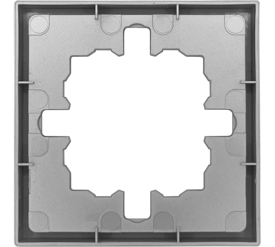 Рамка Lezard ZIMA 1-ая горизонтальная б/вст серый матовый 704-7400-146