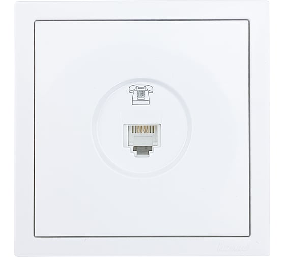 Розетка телефонная Lezard ZIMA евро белая 704-0288-137