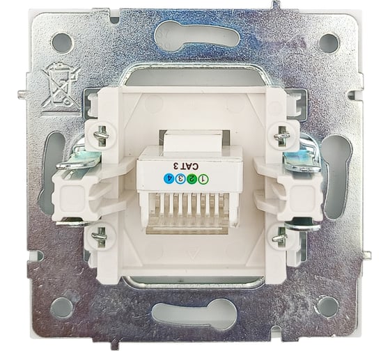 Розетка телефонная Lezard ZIMA евро белая 704-0288-137