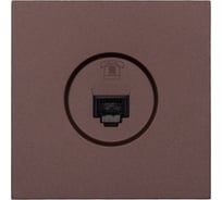 Розетка телефонная Lezard ZIMA евро шоколад 704-7388-137