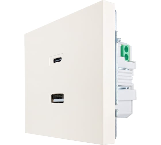 Розетка Lezard ZIMA TC+ USB разъем, слоновая кость 704-9088-192TC