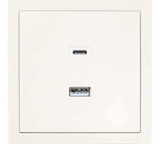 Розетка Lezard ZIMA TC+ USB разъем, слоновая кость 704-9088-192TC