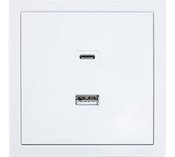 Розетка Lezard ZIMA TC+ USB разъем, белая 704-0288-192TC