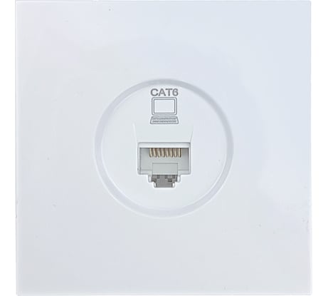 Розетка компьютерная Lezard ZIMA белая 140 704-0288-140