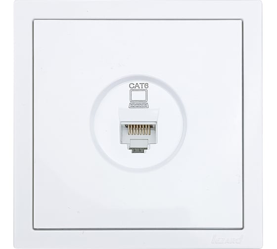 Розетка компьютерная Lezard ZIMA белая 140 704-0288-140