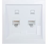 Розетка 2-ая компьютерная Lezard белая 704-0288-141