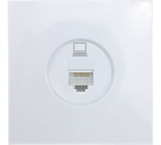 Розетка компьютерная Lezard ZIMA белая 704-0288-139