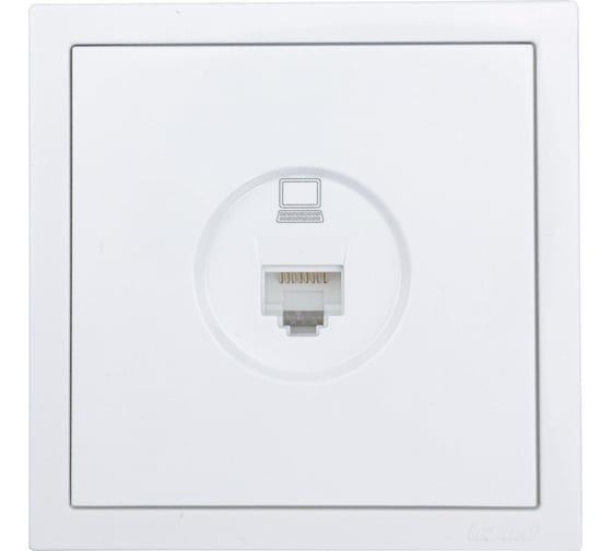 Розетка компьютерная Lezard ZIMA белая 704-0288-139